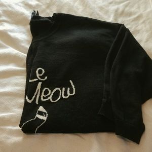 Black graphic sweater tunic/dress